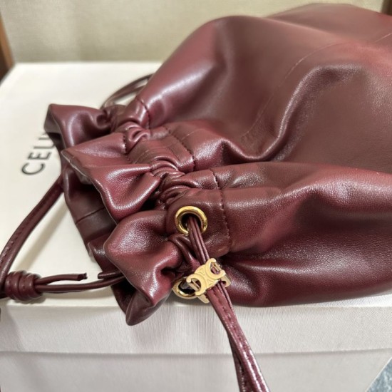 Falso Perfetto Borse piccola Hobo Celine Crystal Marrone Imitazione Outlet Online