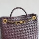Falso Perfetto Borse Bottega Veneta Andiamo piccola/media/grande pelle intrecciata marrone Imitazione Outlet Online