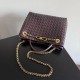 Falso Perfetto Borse Bottega Veneta Andiamo piccola/media/grande pelle intrecciata marrone Imitazione Outlet Online