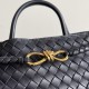 Falso Perfetto Borse Bottega Veneta Andiamo piccola/media/grande pelle intrecciata Nera Imitazione Outlet Online