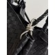 Falso Perfetto Borsa Bottega Veneta Parachute intrecciato nero Imitazione Outlet Online