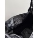 Falso Perfetto Borsa Bottega Veneta Parachute intrecciato nero Imitazione Outlet Online