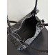 Falso Perfetto Borsa Bottega Veneta Parachute intrecciato nero Imitazione Outlet Online