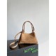 Falso Perfetto Borsa Bottega Veneta Parachute intrecciato marrone Imitazione Outlet Online