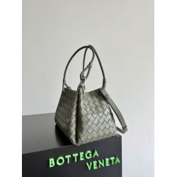 Falso Perfetto Borsa Bottega Veneta Parachute intrecciato Verde Imitazione Outlet Online