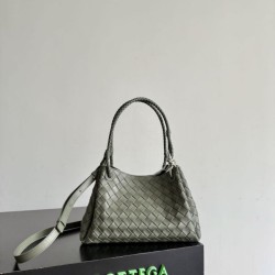 Falso Perfetto Borsa Bottega Veneta Parachute intrecciato Verde Imitazione Outlet Online