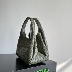 Falso Perfetto Borsa Campana Bottega Veneta media/grande intrecciata Verde Imitazione Outlet Online