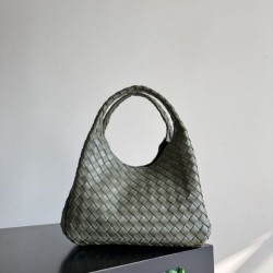 Falso Perfetto Borsa Campana Bottega Veneta media/grande intrecciata Verde Imitazione Outlet Online