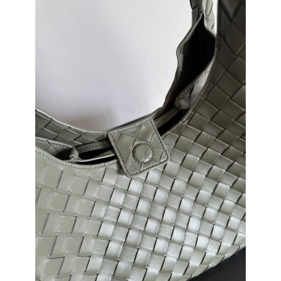 Falso Perfetto Borsa Campana Bottega Veneta media/grande intrecciata Verde Imitazione Outlet Online