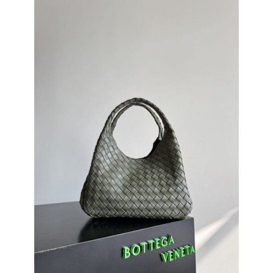 Falso Perfetto Borsa Campana Bottega Veneta media/grande intrecciata Verde Imitazione Outlet Online