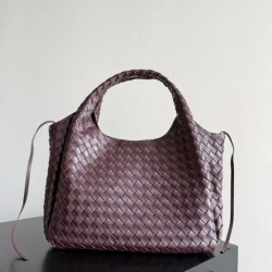 Falso Perfetto Borsa Campana Bottega Veneta media/grande intrecciata Marrone Imitazione Outlet Online