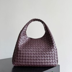 Falso Perfetto Borsa Campana Bottega Veneta media/grande intrecciata Marrone Imitazione Outlet Online