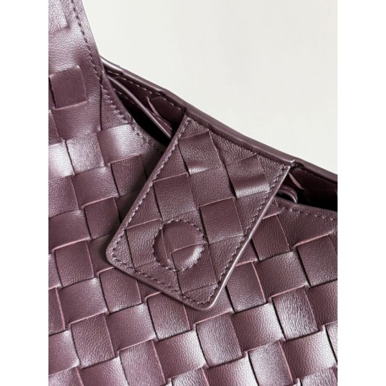 Falso Perfetto Borsa Campana Bottega Veneta media/grande intrecciata Marrone Imitazione Outlet Online