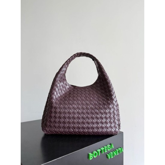 Falso Perfetto Borsa Campana Bottega Veneta media/grande intrecciata Marrone Imitazione Outlet Online