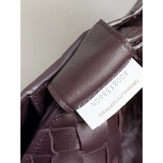 Falso Perfetto Borsa Campana Bottega Veneta media/grande intrecciata Marrone Imitazione Outlet Online