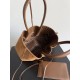 Falso Perfetto Borsa tote reversibile Bottega Veneta Pinacoteca intrecciato Marrone Imitazione Outlet Online