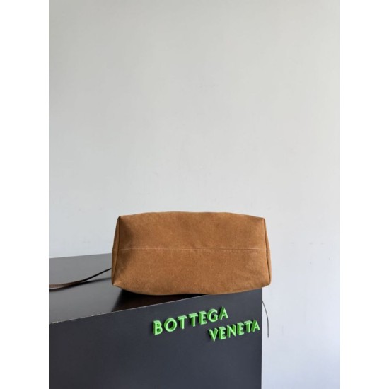 Falso Perfetto Borsa tote reversibile Bottega Veneta Pinacoteca intrecciato Marrone Imitazione Outlet Online