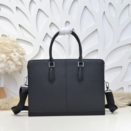 Falso Perfetto Borsa a tracolla Stefano Ricci con aquila in metallo e motivo coccodrillo nero Imitazione Outlet Online