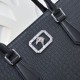 Falso Perfetto Borsa a tracolla Stefano Ricci con aquila in metallo e motivo coccodrillo nero Imitazione Outlet Online