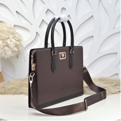 Falso Perfetto Borsa a tracolla Stefano Ricci con aquila in metallo e motivo coccodrillo Marrone Imitazione Outlet Online