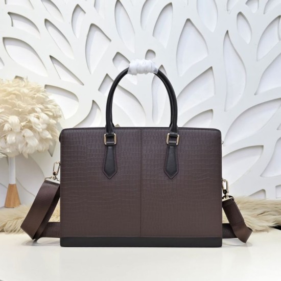 Falso Perfetto Borsa a tracolla Stefano Ricci con aquila in metallo e motivo coccodrillo Marrone Imitazione Outlet Online