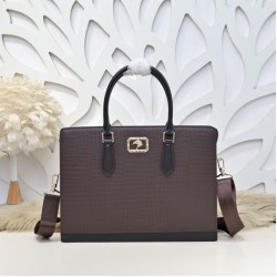 Falso Perfetto Borsa a tracolla Stefano Ricci con aquila in metallo e motivo coccodrillo Marrone Imitazione Outlet Online