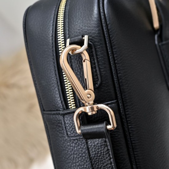 Falso Perfetto Borsa da lavoro Stefano Ricci fantasia coccodrillo nera Imitazione Outlet Online