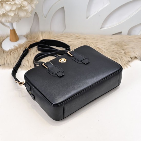 Falso Perfetto Borsa da lavoro Stefano Ricci fantasia coccodrillo nera Imitazione Outlet Online