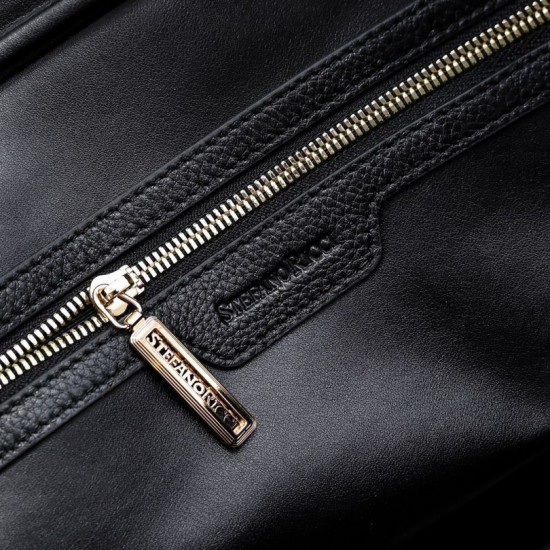 Falso Perfetto Borsa da lavoro Stefano Ricci fantasia coccodrillo nera Imitazione Outlet Online