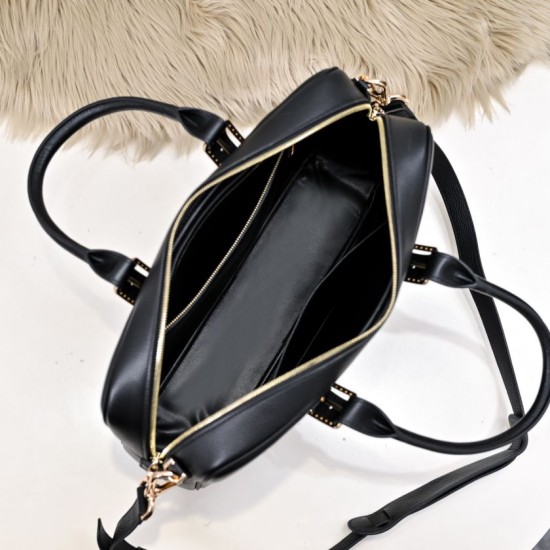 Falso Perfetto Borsa da lavoro Stefano Ricci fantasia coccodrillo nera Imitazione Outlet Online