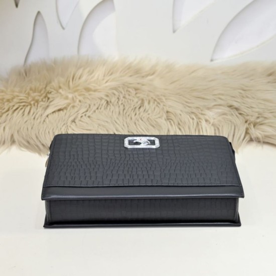 Premium Replica Borsa a mano da uomo Stefano Ricci coccodrillo opaca Nero Falso Perfetto Borsa a mano da uomo Stefano Ricci coccodrillo opaca Nero Imitazione Outlet Online