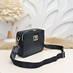 Falso Perfetto Borsa a tracolla Stefano Ricci fantasia coccodrillo Nero Imitazione Outlet Online
