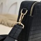 Falso Perfetto Borsa a tracolla Stefano Ricci fantasia coccodrillo Nero Imitazione Outlet Online