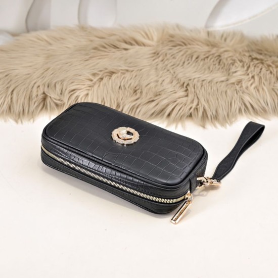 Falso Perfetto Borsa a mano Stefano Ricci con logo a forma di testa di cavallo color oro Imitazione Outlet Online