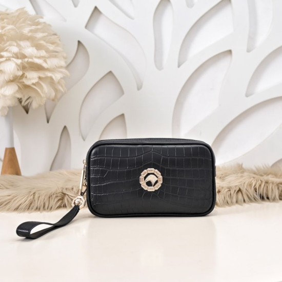 Falso Perfetto Borsa a mano Stefano Ricci con logo a forma di testa di cavallo color oro Imitazione Outlet Online