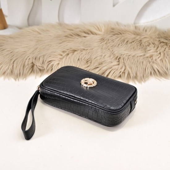 Falso Perfetto Borsa a mano Stefano Ricci con logo a forma di testa di cavallo color oro Imitazione Outlet Online