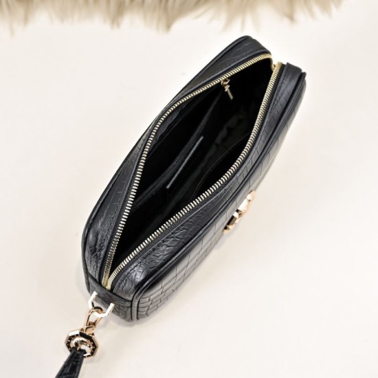 Falso Perfetto Borsa a mano Stefano Ricci con logo a forma di testa di cavallo color oro Imitazione Outlet Online