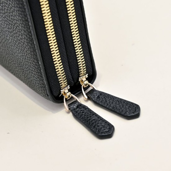 Falso Perfetto Portafoglio con cerniera Stefano Ricci Nero Imitazione Outlet Online