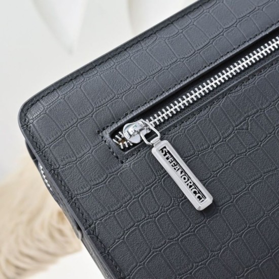 Falso Perfetto Borsa a mano  Stefano Ricci con manico staccabile Nero Imitazione Outlet Online