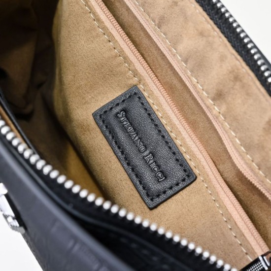 Falso Perfetto Borsa a mano  Stefano Ricci con manico staccabile Nero Imitazione Outlet Online