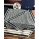Premio Replica Sciarpa Dior Oblique misto cashmere blu navy 65x185 Imitazione Outlet