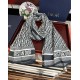 Premio Replica Sciarpa Dior Oblique misto cashmere blu navy 65x185 Imitazione Outlet