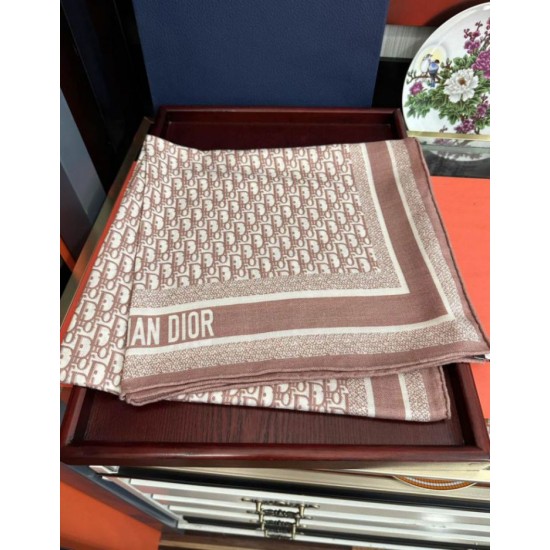 Premio Replica Sciarpa Dior Oblique misto cashmere Rosa 65x185 Imitazione Outlet