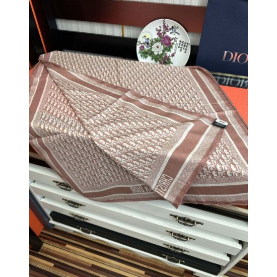 Premio Replica Sciarpa Dior Oblique misto cashmere Rosa 65x185 Imitazione Outlet