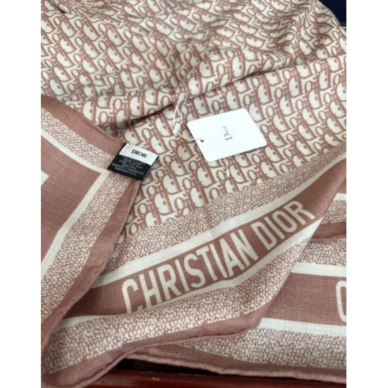 Premio Replica Sciarpa Dior Oblique misto cashmere Rosa 65x185 Imitazione Outlet