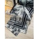 Premio Replica Sciarpa quadrata twill di seta e cashmere Dior Toile de Jouy Sauvage Nero 140 x 140 Imitazione Outlet