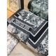 Premio Replica Sciarpa quadrata twill di seta e cashmere Dior Toile de Jouy Sauvage Nero 140 x 140 Imitazione Outlet