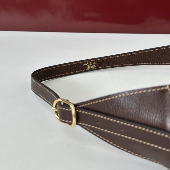 Premio Replica Borsa a tracolla piccola Gucci Jackie Slim 863136/863137 Marrone Imitazione Outlet