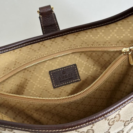 Premio Replica Borsa a tracolla piccola Gucci Jackie Slim 863136/863137 Marrone Imitazione Outlet