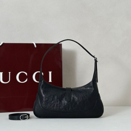 Premio Replica Borsa a tracolla piccola Gucci Jackie Slim 863136/863137 Nero Imitazione Outlet